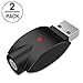 510-Thread USB Smart Charger Over-Charge Protection, Compatible with Standard 510 Threaded Devices (2 Pack) (Black) USB Charger Cable