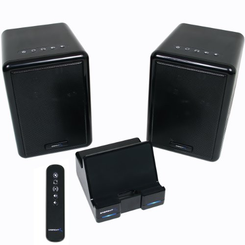 Sabrent Weather Resistant 900MHz Wireless Indoor/Outdoor 150 FT 2 Speaker System with Remote and Dual Power Transmitter (SP-ESKY)