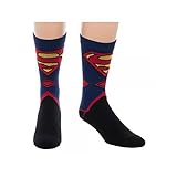 Super Hero DC Comics Superman Suit Up Crew Socks By Superheroes