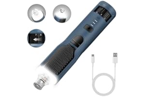 CATPICK Dog Nail Grinder, 7-Speed with 360°LED Lights,Type-C Rechargeable Super Quiet and Low Vibration Electric, Dog Nail Trimmers for Large Medium Small Pets Cats Paws Grooming (Dark Blue)
