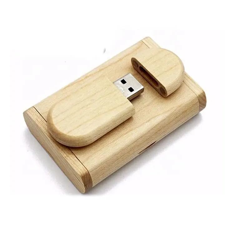 TRONYX BamBoo USB Flash Drive 128GB Real Wooden Oval USB 2.0 Thumb Drive Memory Stick Bamboo Material Pen Drive for External Computer Data Storage 128GB BamBoo