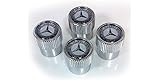 Genuine Mercedes-Benz VALVE STEM CAPS, BLUE LAUREL WREATH BQ 6 40 8131