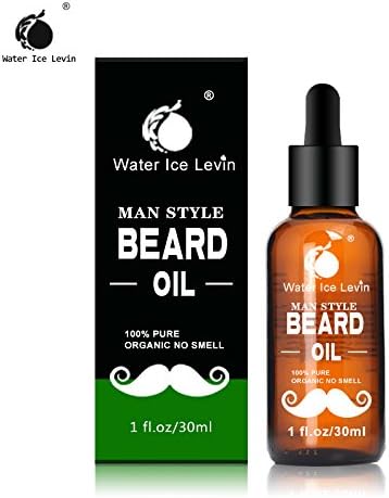 Organic Beard Oil Biotin for Beard Growth & Softer Beard Water Ice Levin Beard Oil and Leave-in Conditioner Softener Facial Hair Grooming Promote Beard growth