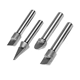PSI Woodworking LXMSETK Detail Diamond Carbide Bits for Carbide Multi Bit Chisel, 4-Pack