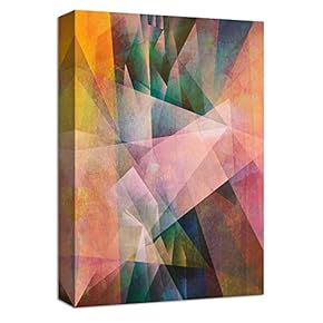 Canvas Wall Art Abstract Ink Collage Design Painting Artwork for Home Prints Framed - 12x18 inches