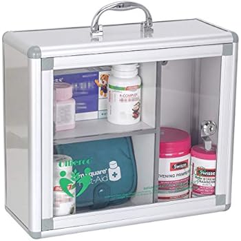 Amazon Com Ollieroo Portable Wall Medicine Cabinet Box Lock