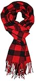 Ted and Jack - Jack's Classic Cashmere Feel Buffalo Check Scarf in Black and Red