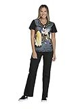 Tooniforms By Cherokee Women's V-Neck Snow White Print Scrub Top X-Small Print