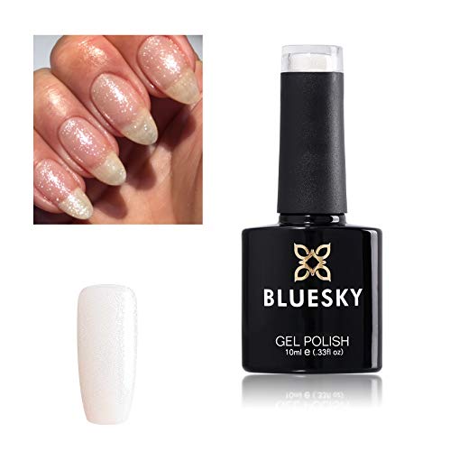 Bluesky Gel Nail Polish CLEAR WITH SILVER GLITTER VIP 80535 UV LED Soak Off 10ml (Requires Drying under LED/UV Lamp)