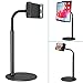 Tablet Stand Holder, Klearlook Metallic Multi-Angle Adjustable Stand Holder 360 Degree Swivel Rotation Flexible Arm for All Smartphones and Tablets Up to 12.9 Inches Black