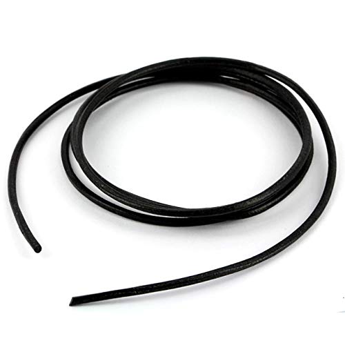Heartbreaker Black leather cord made of genuine leather, 100 cm / 1 m leather band, unisex leather strap, 100.0 cm, Leather
