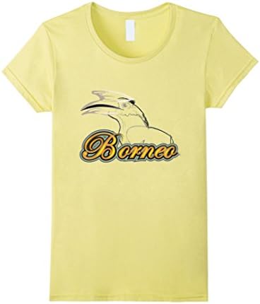 Women's Simple Borneo Hornbill Shirt for Travellers Medium Lemon