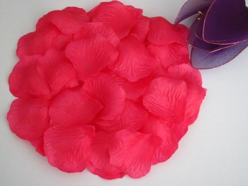 Vlonfine 1500pc Artificial Flower Rose Petals Wedding Flowers Favors (Hot Pink)