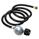 GASPRO 6FT Low Pressure Propane Regulator with Hose-3/8 Female Flare Nut for Propane HeaterFire Pit,Generator,Stove,etc