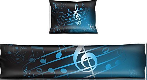 Liili Mouse Wrist Rest and Keyboard Pad Set, 2pc Wrist Support Blue music theme abstract musical background Photo 5508079