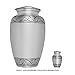 Mini Keepsake Urn • Miniature Funeral Cremation Urn fits Small Amount of Ashes • Lauriers Silver Model • 3 inches Tall