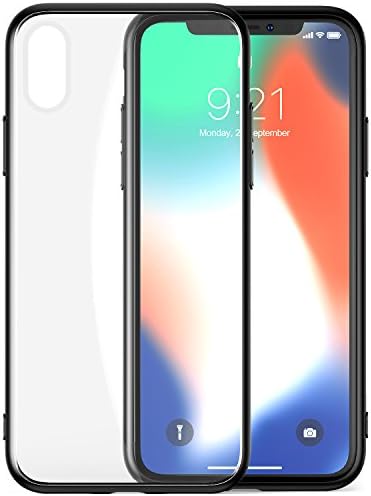 Clear Case for iPhone X, Leseeing Transparent Hard iPhone X Case with Clear Back and Black Bumper Frame for Apple iPhone X Shockproof Anti-Scratch iPhone 10 Case