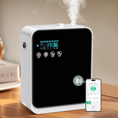 Waterless Essential Oil Diffuser, ShinePick Essential Oil Diffuser with Smart App, Large Capacity 240 ml Covers 1500 sq.ft. Suitable for Homes, Bedrooms, Offices, Spas, Hotels