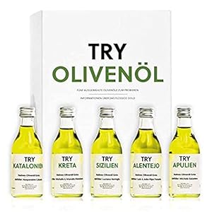 Olivenöl Set Geschenkset 5x50ml I Natives Olivenöl probieren I Bekannt aus Höhle der Löwen I Hochwertige Geschenke Feinschmecker Probierset