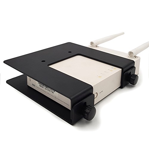 TheJD Adjustable Basic Device Wall Mount, Game Consoles, Cable Boxes, Media Players, Steel Concealable Mount_Black Small