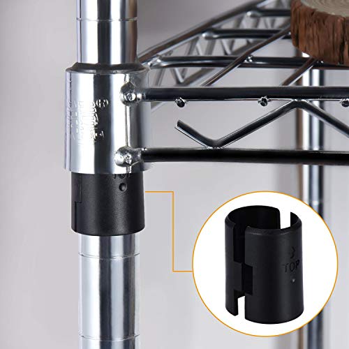 YBB 64 Pack Wire Shelving Shelf Lock Clips, Split Sleeves Shelving Metal Rack Locking Replacements for 1" Diameter Post Shelving Sleeves