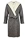 John Christian Men's Hooded Fleece Robe Dark Gray Marl (L)