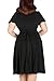 Nemidor Women's V-Neckline Stretchy Casual Midi Plus Size Bridesmaid Vintage Dress NEM073 (16, Black)