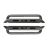 Replacement Adapter For Apple Watch ,Stainless Steel Connector Iwatch Band Adapter Watch Strap Connector for Apple Watch (Black 38mm)