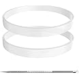 2 Pcs Gasket Replacement Parts White Rubber Seal O-Ring for Nutri Ninja Blender with Auto-iQ BL450C BL451C BL481C BL494C BL64