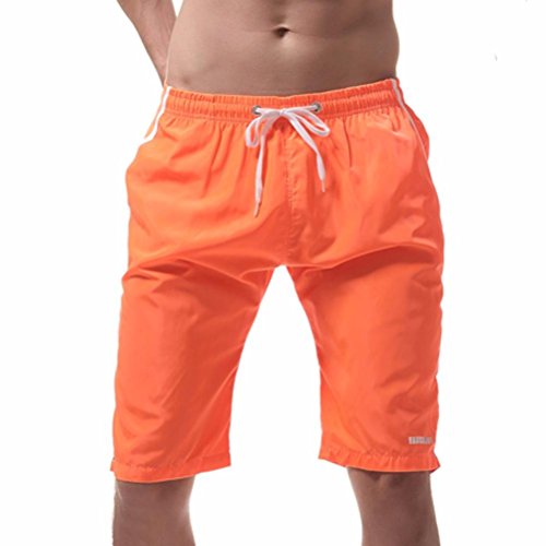 Cebbay Men Shorts, Summer Beach Quick Dry Swim Trunks Solid Knee-Length with 2 Pocket for Surfing Running Swimming Boxing