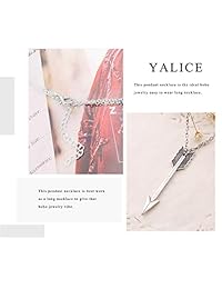 Yalice - Collar con colgante de flecha bohemia para mujeres y niñas, Talla libre