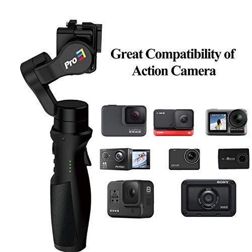 Hohem iSteady Pro 3 3-Axis Gimbal Stabilizer for Gopro 8/7/6/5/4, for Osmo Action and Other Action Cameras - Support WiFi & Cable Control ,IPX4Splash Proof(2020 New Version)