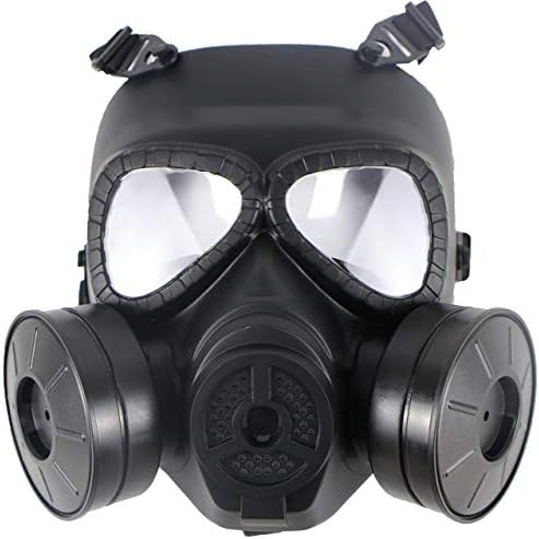 Amazon Sutekus タクティカル M04ガスマスク型 フルフェイスゴーグル フィルター機能なし 曇り防止ファン付き ファン2個 フェイスマスク 通販