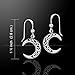 Sterling Silver Celtic Knot Crescent Moon Earrings