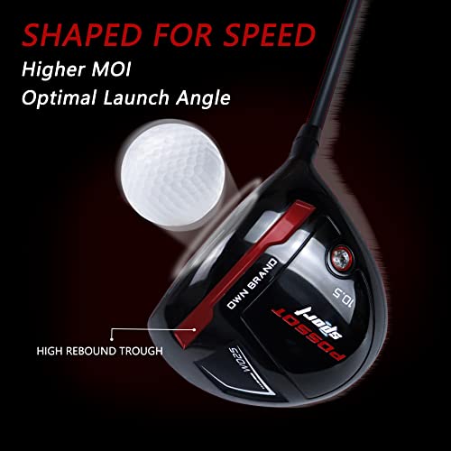 POSSOT Golf Driver, Titanium Golf Drivers for Men Right Handed 10.5