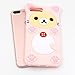 iPhone 7 Plus Case, MC Fashion Super Cute 3D Pink Bear Rilakkuma Protective Silicone Case for Apple iPhone 7 Plus (2016) and iPhone 8 Plus (2017) (Rilakkuma)