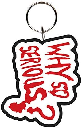 Batman – The Dark Knight – Joker Why So Serious Rubber Keychain Keyring – Size approx. 5 cm
