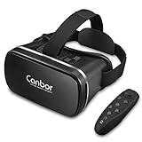 VR Headset, Canbor VR Goggles Virtual Reality Headset VR Glasses for 3D Video Movies Games for Apple iPhone, Samsung Huwei HTC More Smartphones