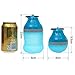 Pet Bottle, PYRUS Portable Silicone Folding Pets Bowl Travel Pet Canteen Outdoor Collapsing Water Feeding Bottles Kettle with Carabiner Clip for Dogs Cats 200 ML (Green)