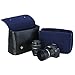 Koolertron Fashionable DSLR Camera Bag Messenger Bag Fit DSLR with 2 Lenses for Canon Sony Nikon Canon Olympus and So On (Black)
