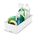 Madesmart Plastic Multipurpose Storage Organizer Deep Bin with Handles, Portable Under Sink and Cabinet Storage Bin, Large, White
