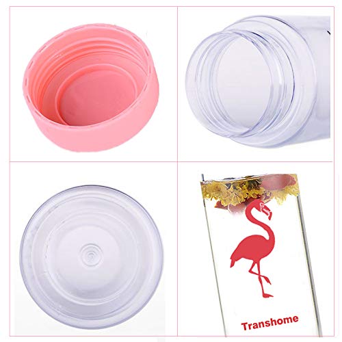 Flamingo Water Bottle 500ml Pink Plastic Portable for Water Bottles with Clear Lemon Juice Infuser for Sport Drinkware