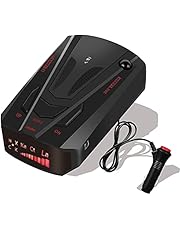 [2021 New Version] Laser Radar Detector for Cars, with Voice Prompt Speed, Vehicle Speed Alarm System,LED Display,City/Highway Mode,Auto 360 Degree Detection for Cars (Black)