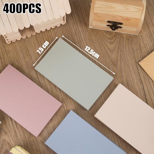 Koogel 400 Stück Karteikarten, 12,7x7.6cm Karteikarten Bunte Karteikarten Lernkarten für Schule, Lernen, Büro, Spielkarten