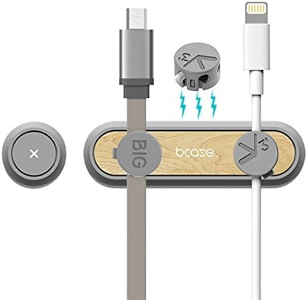 Robest Magnetic USB Cable Clips Organizers Multi-Functions Desktop Cord Management System Cable Clips for iphone,ipad,ipod,Android,Laptop,Tablet Charging Cable (Light Brown)