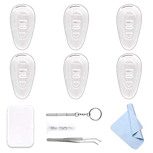 RuoRuo 15mm Soft Silicone Air Chamber Eyeglass Nose Pads, Eyeglass
