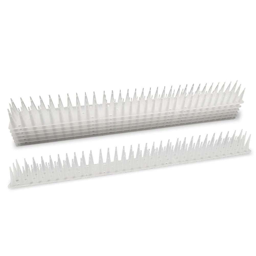 Uposao 10pcs Bird Proof Cat Stab Practical White Plastic Deterrent Anti Theft Fence Wall Nails Garden Eaves Window Sill Supplies