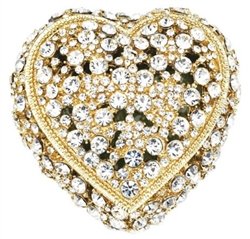 Olivia Riegel Gold Crystal Heart Box