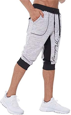 MAIKANONG Men's Jogger Sweatpants Shorts Large Pocket Drawstring Carpi Pants