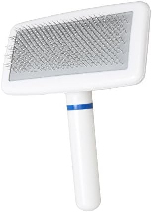 Pet Pin Slicker Brush Hair Grooming Remover Dematting Brush For Long and Short Haired Cat And Dog PBS522 (white)
